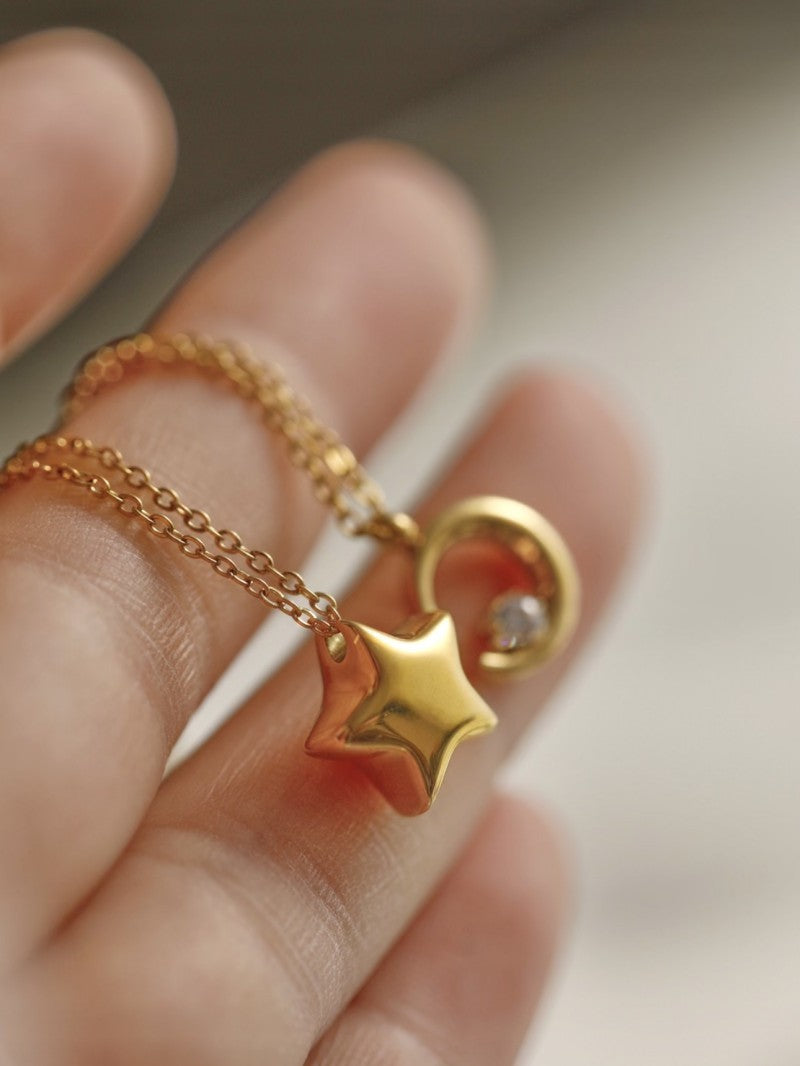 Simple Titanium Steel 18K Gold Plating Non-fading Necklace
