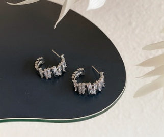 East Gate Earrings Female Super Immortal Temperament, Exquisite Zircon Earrings Earrings Earrings Cold Wind Earrings 925 Silver