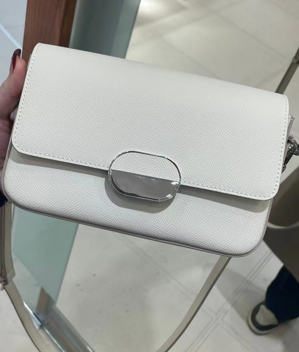 Blossom Cowhide Shoulder Bag - Elegant Leather Bag for Women