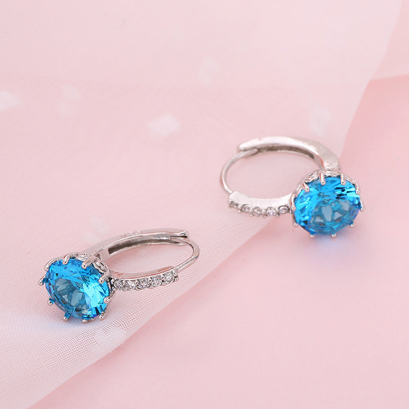 Zircon Earrings Simple Temperament Earrings Women