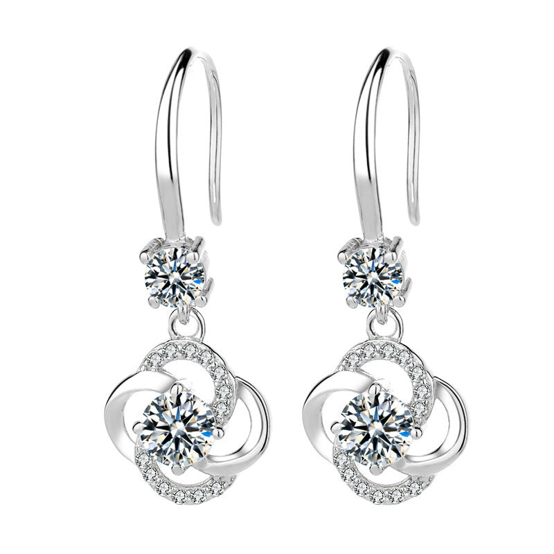 S925 Sterling Silver Earrings Elegant Long