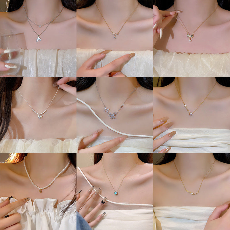 South Korea Light Luxury Minority Titanium Steel Necklace