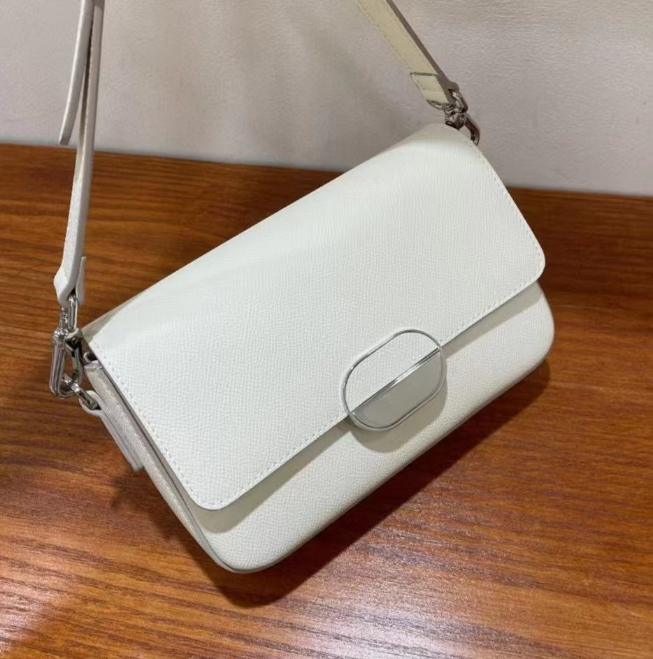 Blossom Cowhide Shoulder Bag - Elegant Leather Bag for Women