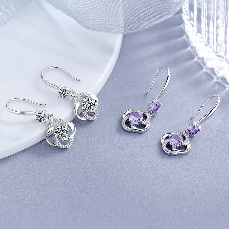 S925 Sterling Silver Earrings Elegant Long