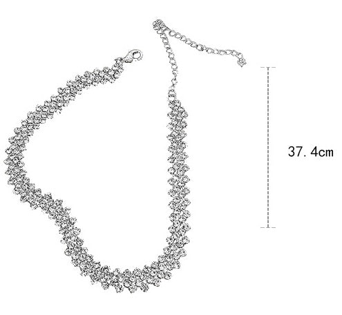 Simple Full Diamond Necklace Choker