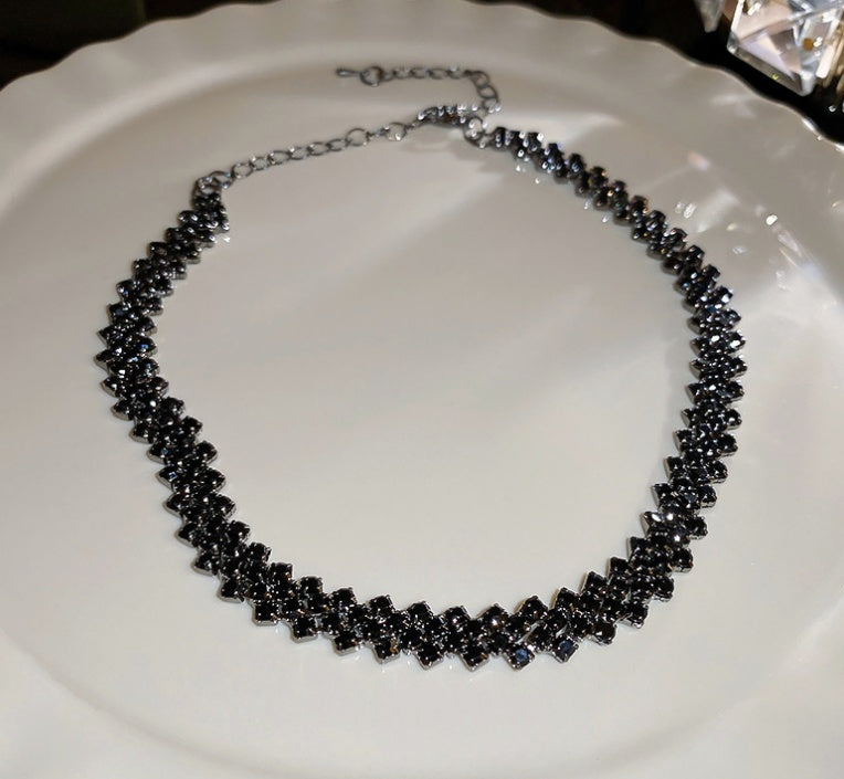 Simple Full Diamond Necklace Choker