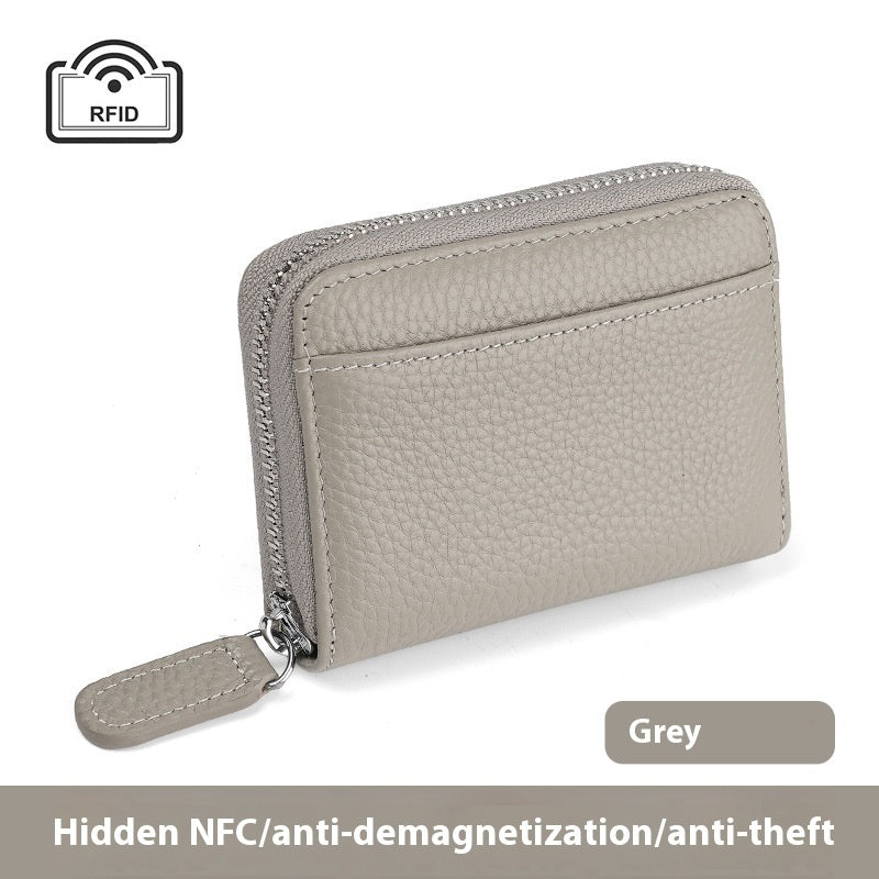 Nova Jewel RFID Genuine Leather Card Wallet - Coin and Credit Card Holder