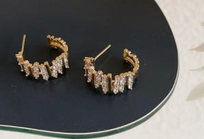 East Gate Earrings Female Super Immortal Temperament, Exquisite Zircon Earrings Earrings Earrings Cold Wind Earrings 925 Silver
