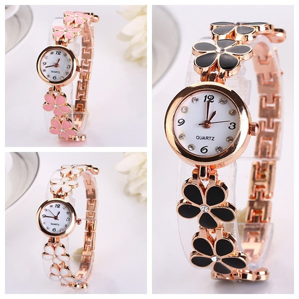 Luxury Casual Fashion Bracelet Flower Strap Watch