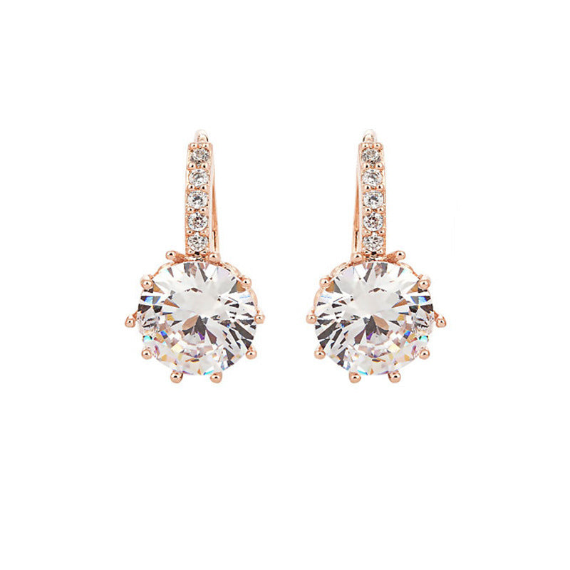 Zircon Earrings Simple Temperament Earrings Women