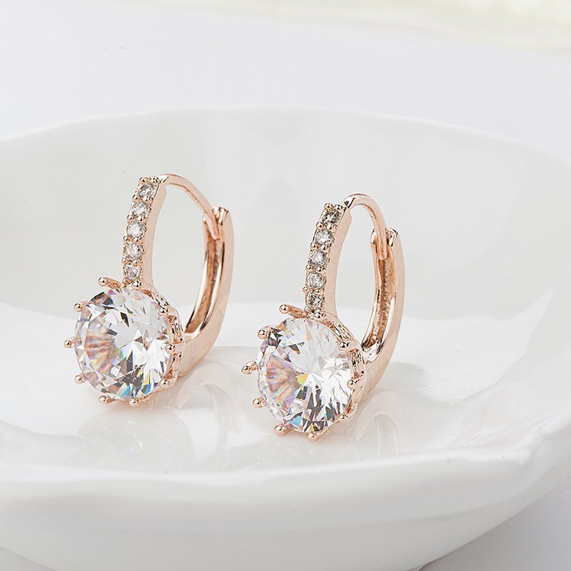 Zircon Earrings Simple Temperament Earrings Women