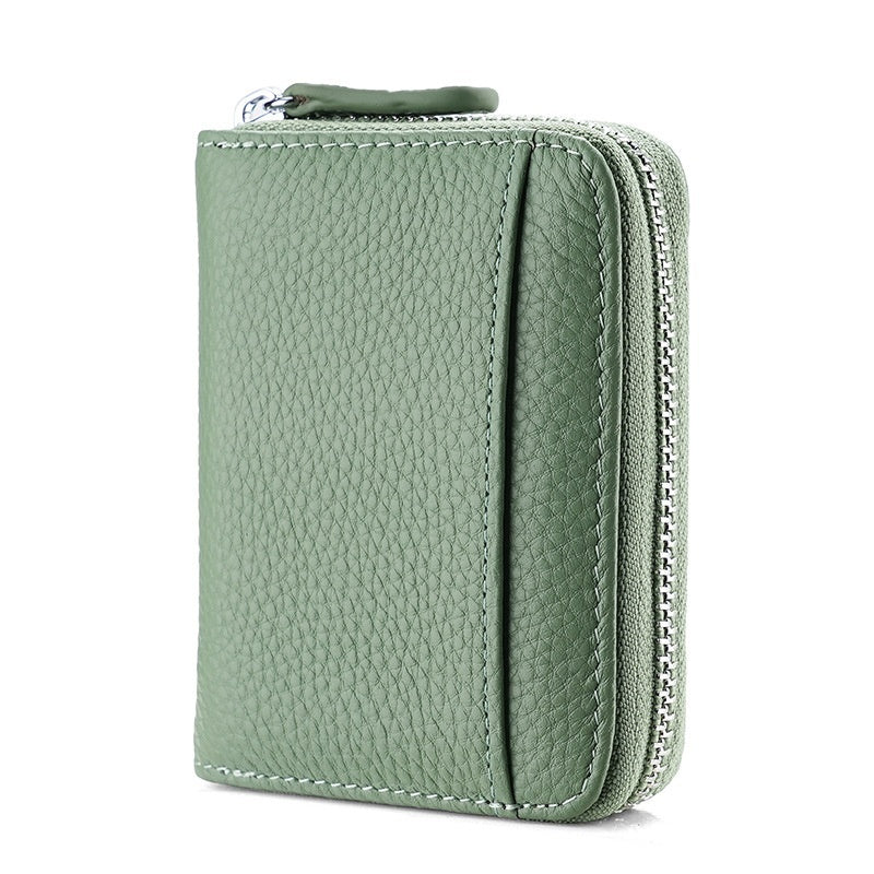 Nova Jewel RFID Genuine Leather Card Wallet - Coin and Credit Card Holder