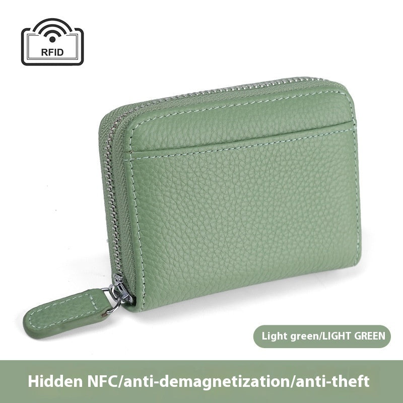 Nova Jewel RFID Genuine Leather Card Wallet - Coin and Credit Card Holder