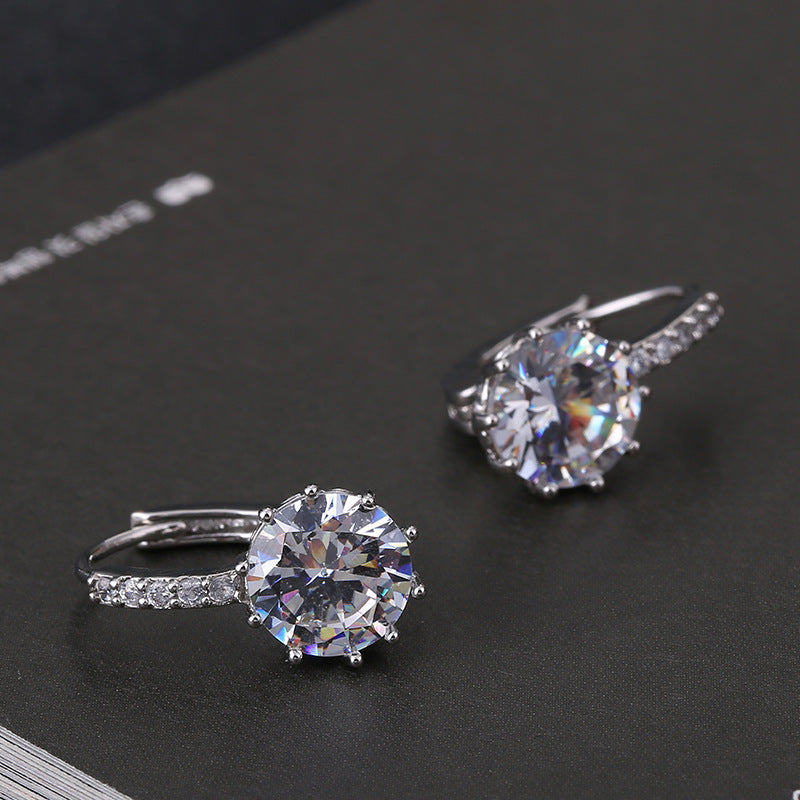 Zircon Earrings Simple Temperament Earrings Women