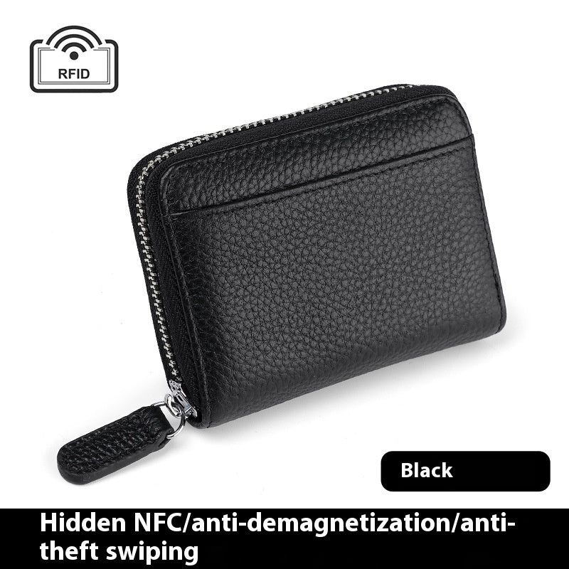 Nova Jewel RFID Genuine Leather Card Wallet - Coin and Credit Card Holder