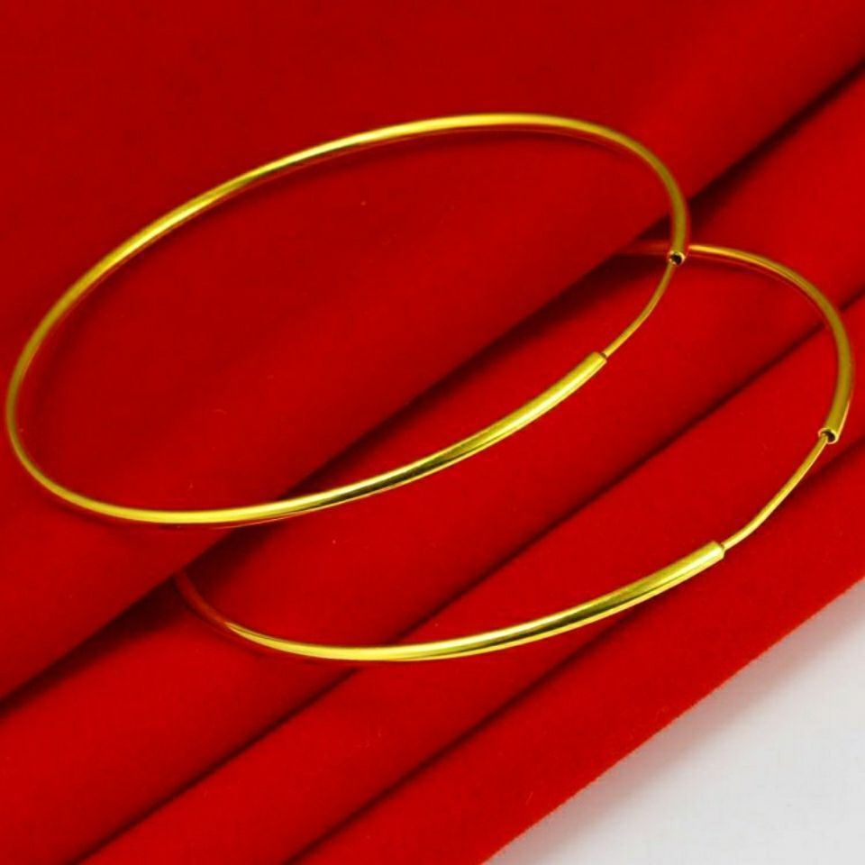 Non-fading Anti-allergy Earrings Gold-plated Big Ear Ring