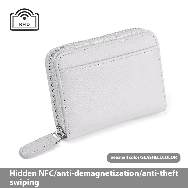 Nova Jewel RFID Genuine Leather Card Wallet - Coin and Credit Card Holder