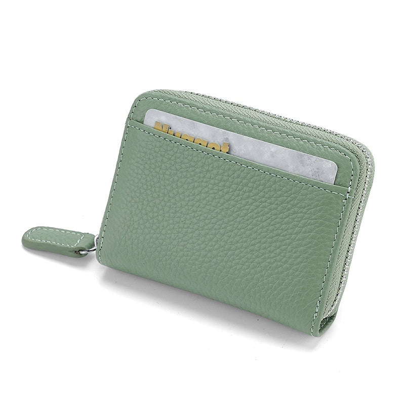 Nova Jewel RFID Genuine Leather Card Wallet - Coin and Credit Card Holder