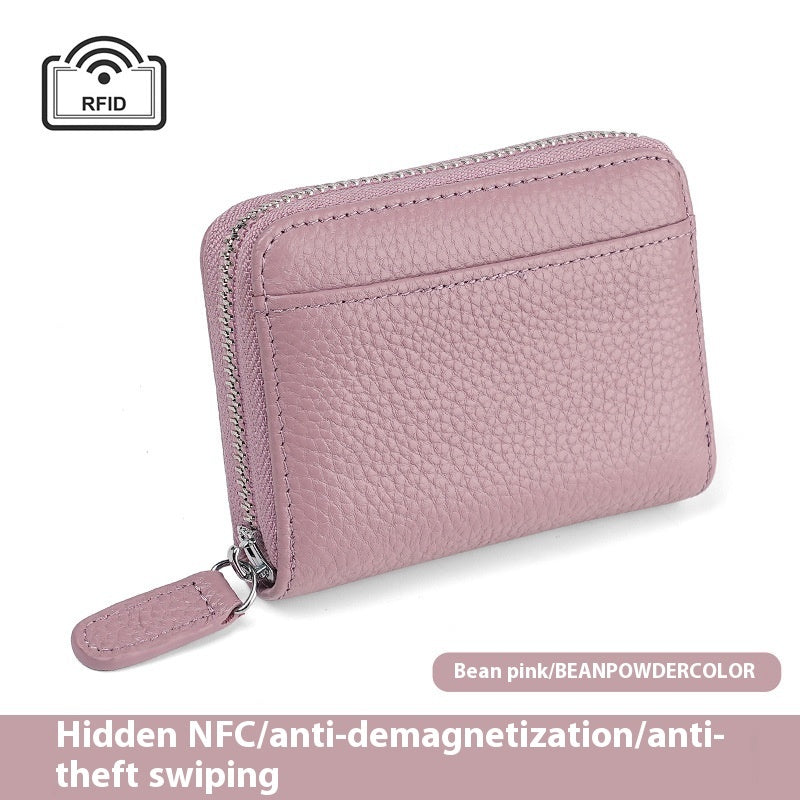 Nova Jewel RFID Genuine Leather Card Wallet - Coin and Credit Card Holder