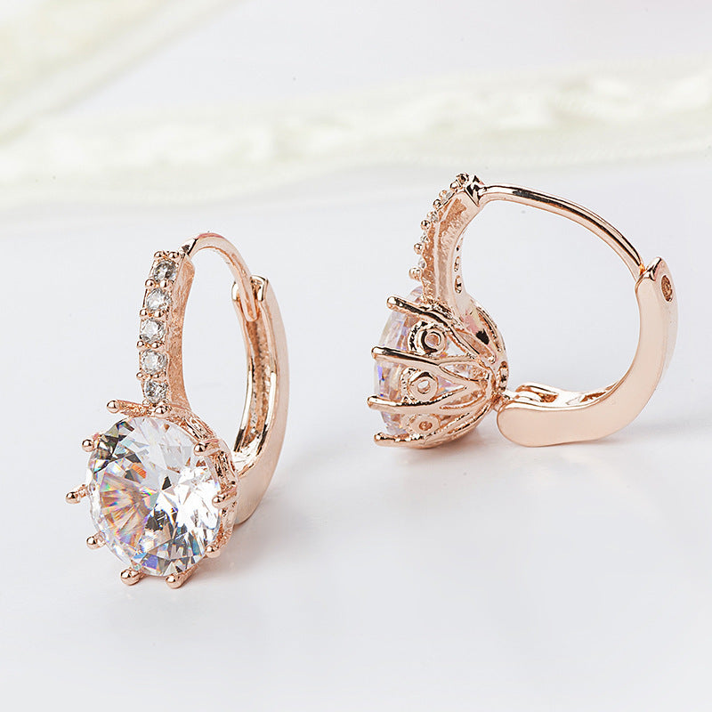 Zircon Earrings Simple Temperament Earrings Women