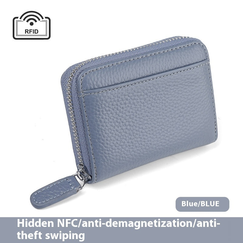 Nova Jewel RFID Genuine Leather Card Wallet - Coin and Credit Card Holder