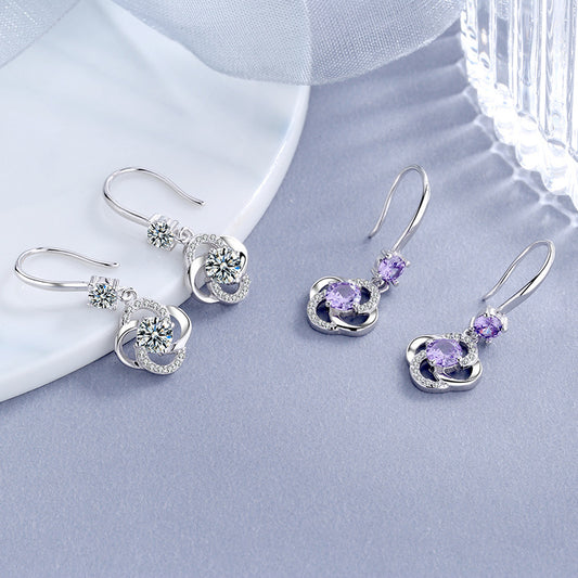 S925 Sterling Silver Earrings Elegant Long